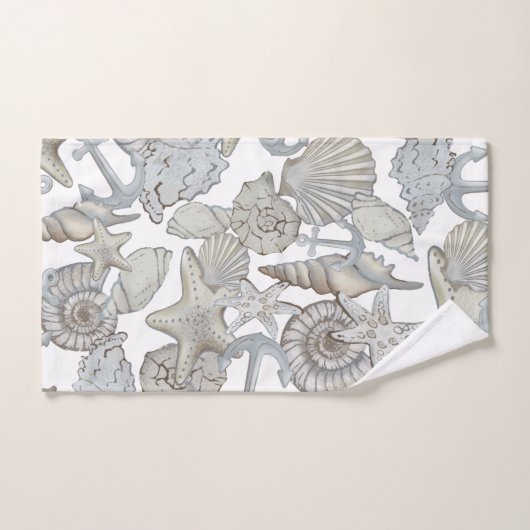 Seizoenen en scheepsankertouw bad handdoek (Handdoek)