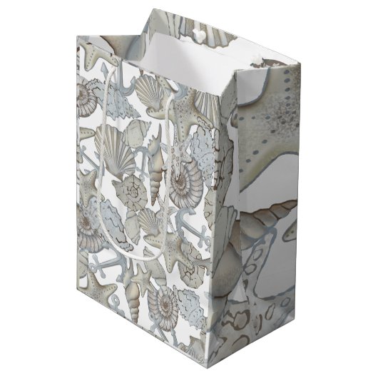 Seizoenen en scheepsankertouw medium cadeauzakje (Voorkant Gekanteld)