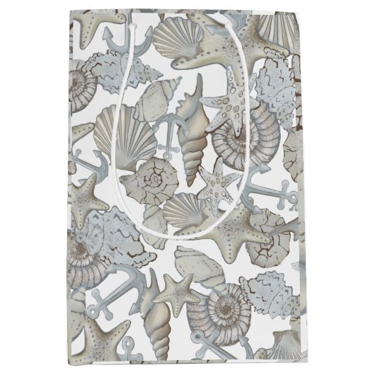 Seizoenen en scheepsankertouw medium cadeauzakje (Voorkant)