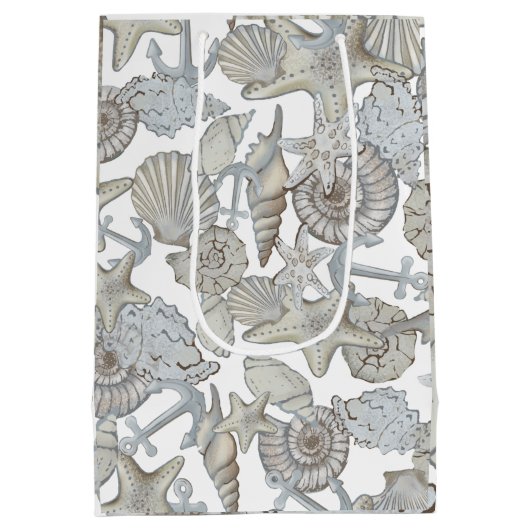 Seizoenen en scheepsankertouw medium cadeauzakje (Achterkant)