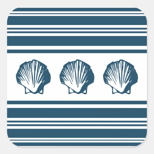 Seizoenen en strepen vierkante sticker (Voorkant)