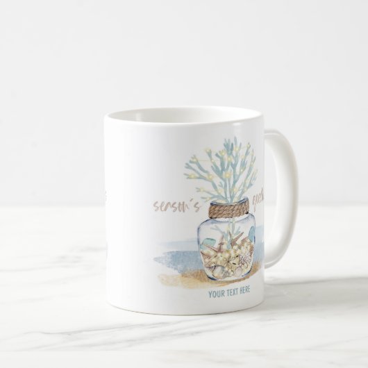 Seizoenen en Zeeen kerst met kerst aan de kust van Koffiemok (Voorkant rechts)