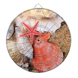 Seizoenen en zeeschildpadden in de zand dartbord