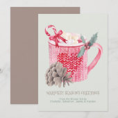 Seizoenen en zoete chocolade en moerasmanden feestdagenkaart (Voorkant / Achterkant)