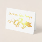 Seizoenen Folie Bells Holiday Card Folie Kaarten (Voorkant)