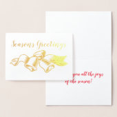 Seizoenen Folie Bells Holiday Card Folie Kaarten (Display)