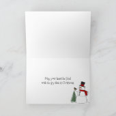 Seizoenen Gegerbroodhuis in sneeuw Feestdagen Kaart (Binnen)