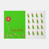 Seizoenen Gegroet Elf, Kerstman Matt Doormat Deurmat (Voorkant)