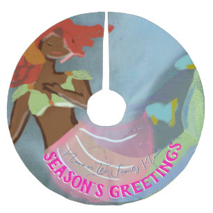 Seizoenen Gegroet Gepersonaliseerd Elegant Mermaid Kerstboom Rok