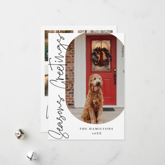 Seizoenen Gegroet Moderne Minimale Kaart (Voorkant / Achterkant in situ)