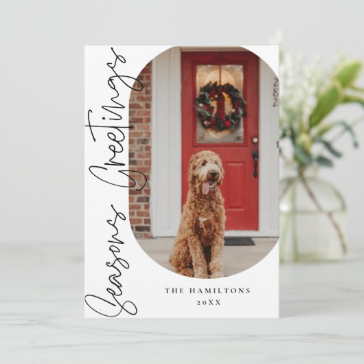 Seizoenen Gegroet Moderne Minimale Kaart (Staand voorkant)