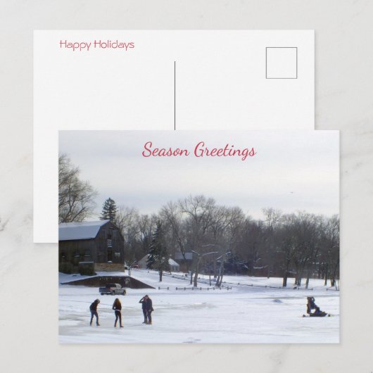 Seizoenen Gegroet Vakje Briefkaart (Voorkant / Achterkant)