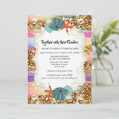 Seizoenen glitter sunset destination kaart (Staand voorkant)