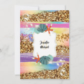 Seizoenen glitter sunset destination kaart (Achterkant)