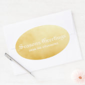 Seizoenen Goud Ovale Sticker (Envelop)