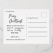 Seizoenen Goudscript Foto Folie Holiday Folie Feestdagen Briefkaart (Achterkant)