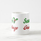 Seizoenen Greetings Holly Kersthalfschrift Koffiemok (Center)