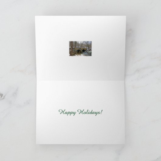 Seizoenen Greetings Kaart - Stone Arch Bridge - Sn (Binnen)