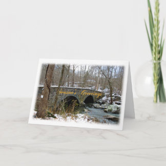Seizoenen Greetings Kaart - Stone Arch Bridge - Sn