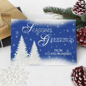Seizoenen Greetings Snow Business Holiday Card Feestdagen Kaart