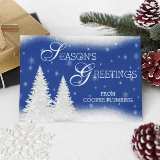 Seizoenen Greetings Snow Business Holiday Card Feestdagen Kaart