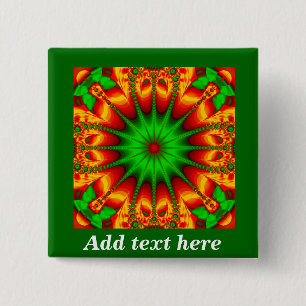 Seizoenen Greetings_ Vierkante Button 5,1 Cm