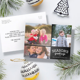 Seizoenen Groeten 3 Photo Collage Briefkaart