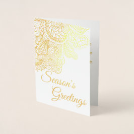 Seizoenen Groeten! Aangepaste 2 foto vakantie Kaar Folie Kaarten