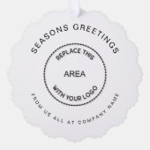 Seizoenen Groeten Bedrijf Logo Christmas Ornament Kaart (Voorkant)