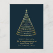 Seizoenen Groeten Corporate Gold Kerstboom Briefkaart (Voorkant)
