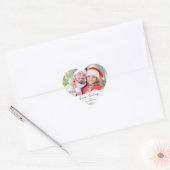 Seizoenen Groeten Een foto Kerstmis Hart Sticker (Envelop)