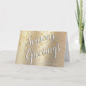 Seizoenen Groeten Elegant Gold Glitter Business Feestdagen Kaart (Voorkant)