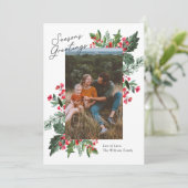 Seizoenen Groeten Foto Christmas Kaart (Staand voorkant)