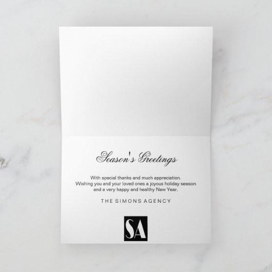 Seizoenen Groeten Gold Star Corporate Business Feestdagen Kaart (Binnen)