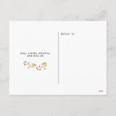 Seizoenen Groeten Gold Wreath Holiday Briefkaart (Achterkant)