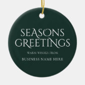 Seizoenen Groeten Green Modern Logo Business Keramisch Ornament (Voorkant)