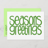Seizoenen Groeten Groen Briefkaart (Voorkant / Achterkant)