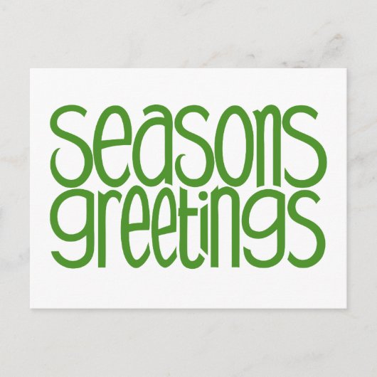 Seizoenen Groeten Groen Briefkaart (Voorkant)