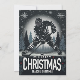 Seizoenen Groeten Hockey Christmas Kaart