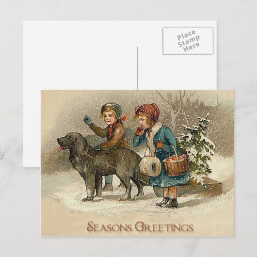  seizoenen Groeten Kaart - Voor uw vakantie (Voorkant / Achterkant)