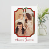 Seizoenen Groeten Kerstboog Fotokaart Kaart (Staand voorkant)