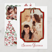 Seizoenen Groeten Kerstboog Fotokaart Kaart (Voorkant / Achterkant)