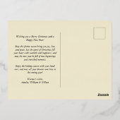  Seizoenen Groeten Kerstboom Santa Art Folie Feestdagen Briefkaart (Achterkant)