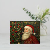  Seizoenen Groeten Kerstboom Santa Art Folie Feestdagen Briefkaart (Staand Voorkant)