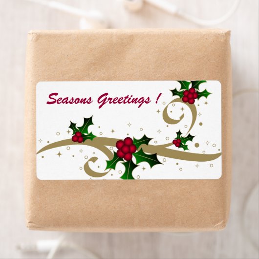 Seizoenen groeten! -Label Etiket (Insitu)