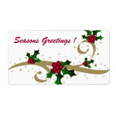 Seizoenen groeten! -Label Etiket (Voorkant)