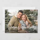 Seizoenen Groeten met je Familiefoto Feestdagenkaart (Voorkant)