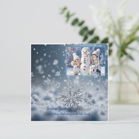 Seizoenen Groeten, Minimalistisch, Gepersonaliseer Kaart (Staand voorkant)