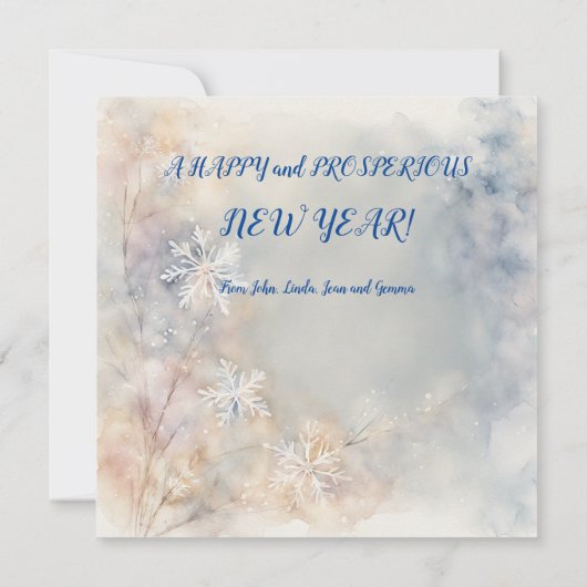 Seizoenen Groeten, Minimalistisch, Gepersonaliseer Kaart (Achterkant)