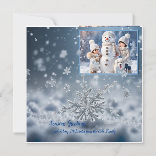 Seizoenen Groeten, Minimalistisch, Gepersonaliseer Kaart (Voorkant)